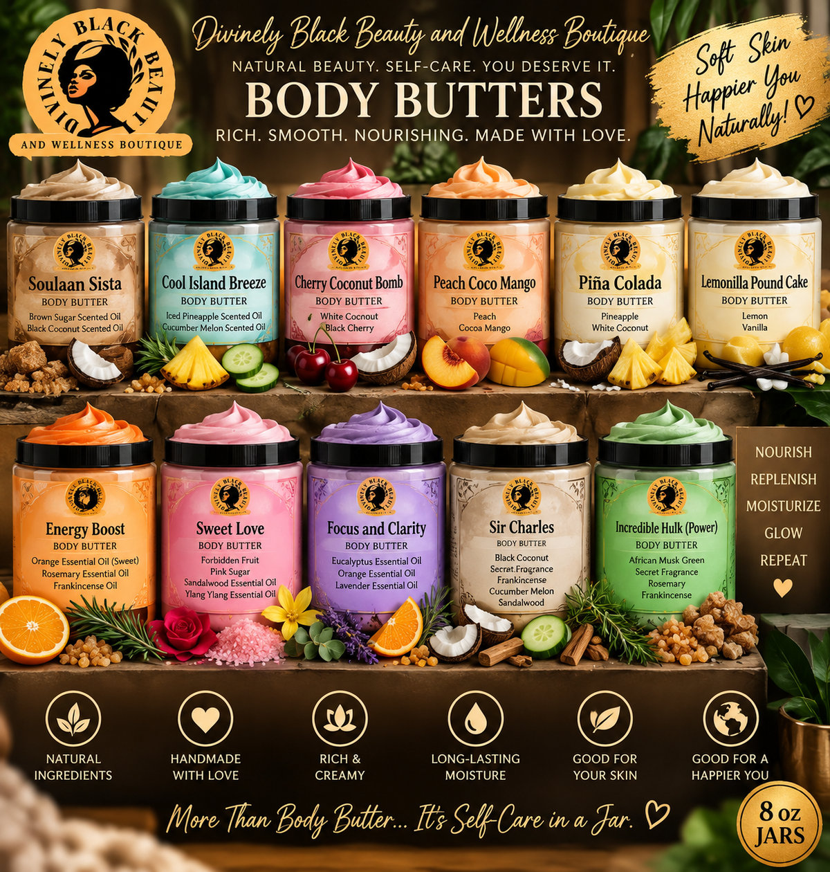 Whipped Body Butter – 8 oz | Choose Your Scent